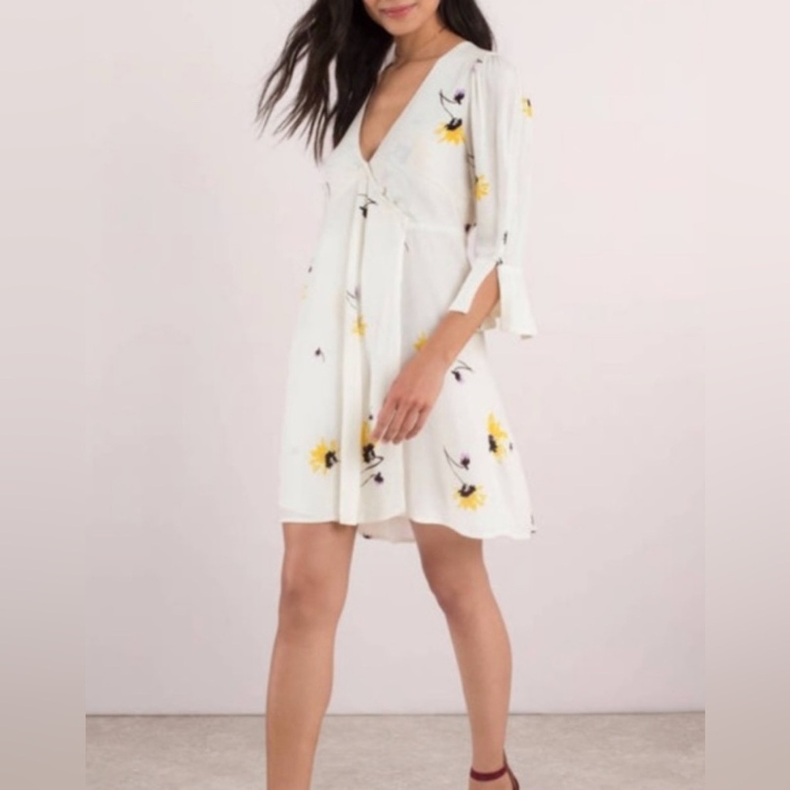 Free People Time On My Side Floral Wrap Dress